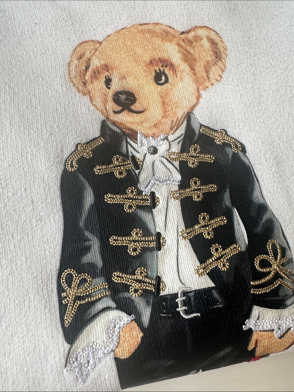 Ralph Lauren White Polo Bear Crewneck Sweatshirt - Picture 5 of 9